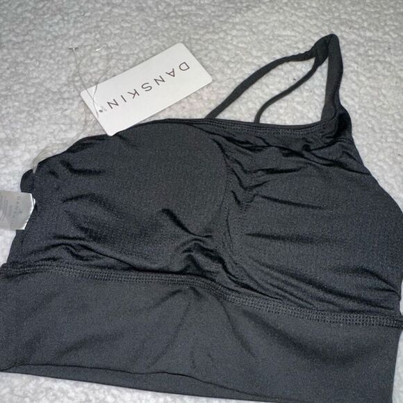 Danskin Women’s One Shoulder Bra Black Salt Color Size Small NWT - Picture 6 of 8
